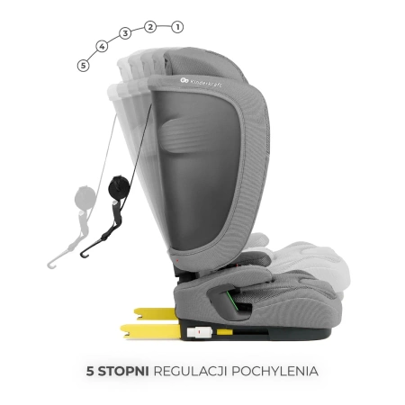 Kinderkraft FIX2GO Fotelik Samochodowy 9-36 kg Szary