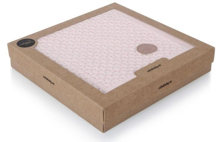 Ceba Kocyk Dziany (90x90) W Opakowaniu Prezentowym Fale Różowy