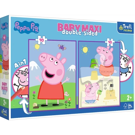 Trefl Puzzle Baby Maxi 2x10 Świnka Peppa Pogodny Dzień Peppy