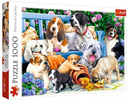 Trefl Puzzle 1000 el. Psy W Ogrodzie