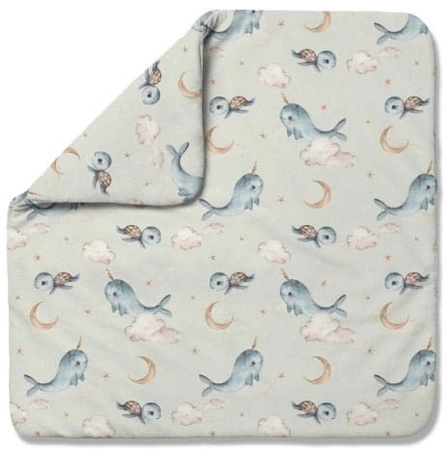 Waldin Kołdra Bambusowa 75x75 Wieloryb Oliwka