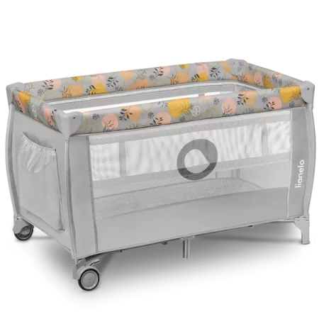 Lionelo Stefi Plus Łóżeczko Turystyczne Pink Yellow
