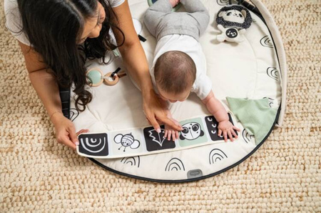 Tiny Love Décor Gimnastyka / Mata Edukacyjna z Pałąkami Czarno-Biała