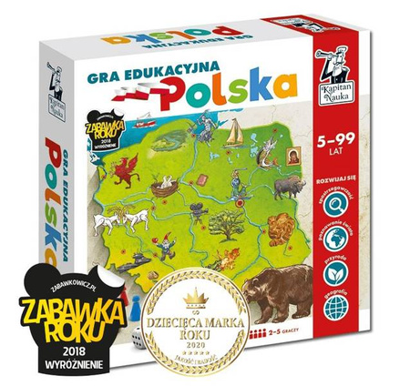 Kapitan Nauka Polska Gra Edukacyjna 5-99 Lat