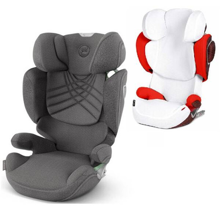 Cybex Solution T I-Fix Fotelik Samochodowy 15-50kg + Letnia Tapicerka Plus Mirage Grey