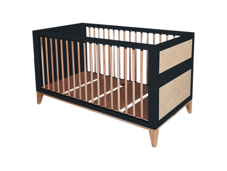 Theo Bebe Nami Wielofunkcyjne Łóżeczko Ratanowe 70x140cm Onyx