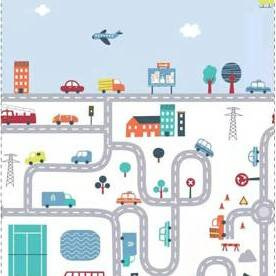 Bocioland Składana Mata Kontrastowa 150x200cm BL122 Miasto