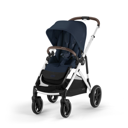 Cybex Gazelle S Wózek Spacerowy Bliźniaczy Rama Srebrna Ocean Blue