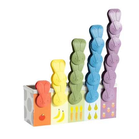 Taf Toys Królicza Zabawa Edukacyjna Zabawka z Klipsami do Rozwoju Motoryki i Kolorów