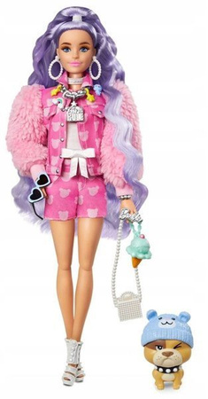 Barbie Extra Moda Lalka + Zwierzątko GRN27 GXF08