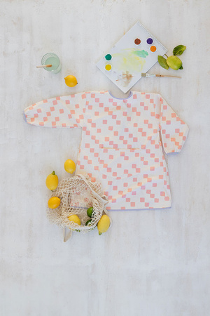 Lassig Fartuch z długim rękawem wodoodporny Happy Fruits Peach