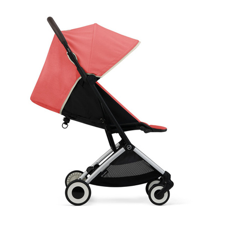 Cybex Orfeo Wózek Spacerowy Rama Srebrna Hibiscus Red