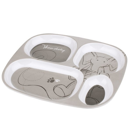 Thermobaby - Talerz z przegródkami Savana / Szary