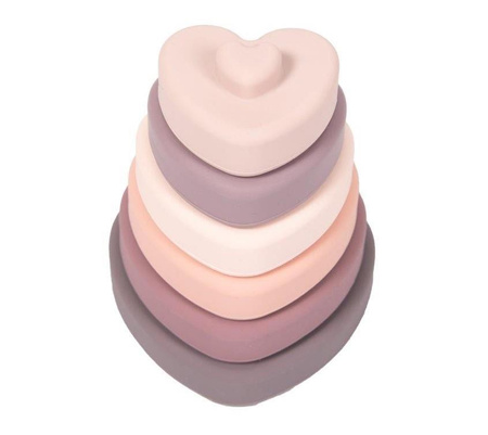 Bo Jungle Silikonowa wieża układanka serca