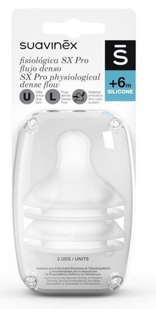 Suavinex Smoczki do butelek SX Pro +6M Przepływ szybki Przepływ szybki