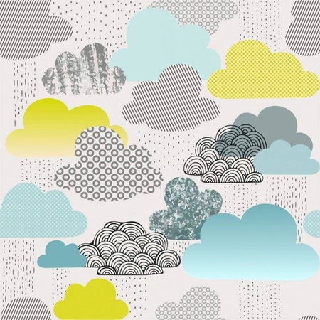 Bamboo-line Pieluszka Bambusowa 75x75 Chmurki