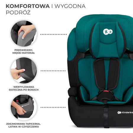 Kinderkraft Comfort Up I-Size Fotelik Samochodowy 9-36 kg Zielony