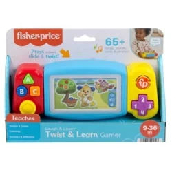 Fisher-Price Ucz się i Śmiej - Konsola ABC Małego Gracza Interaktywna zabawka ze światłem i dźwiękiem