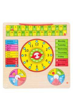 Mega Creative Zabawka Edukacyjna Zegar Drewniany 30x30 Cm