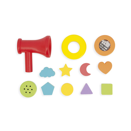 Janod Kostka sensoryczna drewniana 18 m+