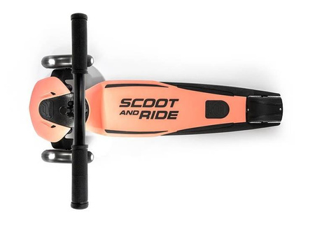 Scootandride Highwaykick 5 LED Hulajnoga Składana Ze Świecącymi Kółkami 5+ Peach