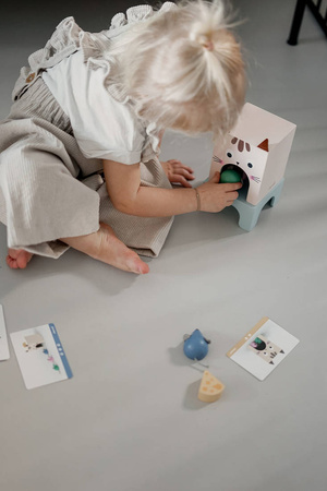 Janod Drewniana układanka Orientacja w przestrzeni Kot i mysz 3+