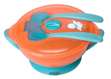 Miska Learn To Eat Duża Niebieska/Pomarańczowa