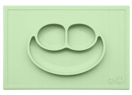 EZPZ Happy Mat Silikonowy Talerzyk z Podkładką 2w1 Pastelowa Zieleń