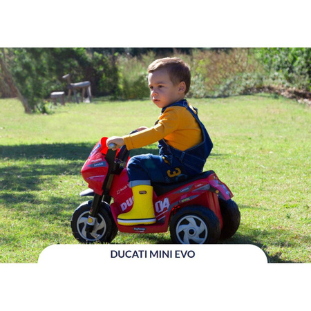 PegPerego Mini Ducati Evo Motor Trójkołowy Od 1 Roku na Akumulator 6V