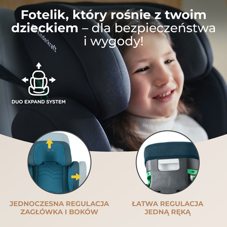 Kinderkraft XPand 2 Fotelik Samochodowy 15-36 kg Harbor Blue