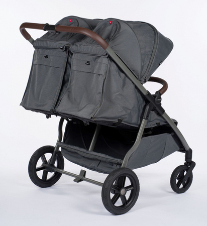 Mast M.Twin x Wózek Spacerowy Bliźniaczy koła HP Volcanic Ash