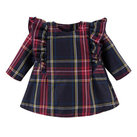 Eevi Sukienka Ceremony Falbanka Krata 62cm