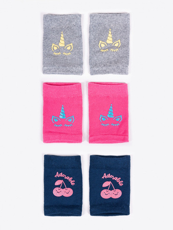 Yo! Nakolanniki Do Raczkowania Dziewczęce ABS 3-Pak