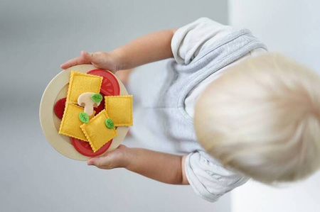 Janod Filcowy Zestaw Makaronów Z Akcesoriami Do Przyrządzania Włoskiej Pasty 3+