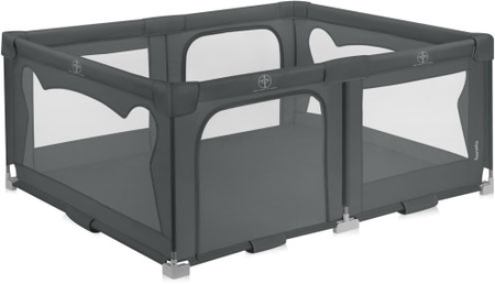 Lionelo Florence - duży, składany kojec dla dzieci 150x180 cm | Grey Graphite