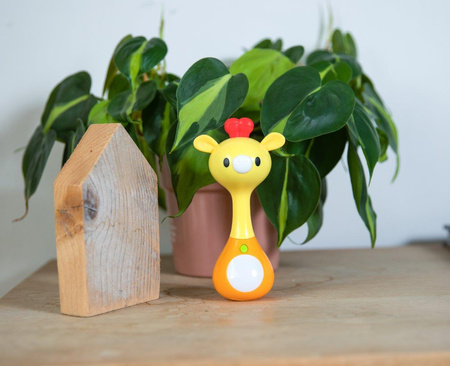 Bo Jungle Sensoryczna grzechotka gryzak Light&Music ŻYRAFA