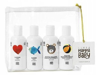 Zestaw Kosmetyków MammaBaby 4x100ml (mydło,płyn do kąpieli,szampon,olejek)