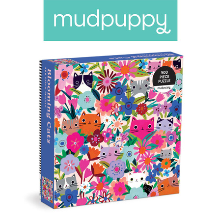 Mudpuppy Puzzle rodzinne Kwitnące kotki 500 elementów 8+