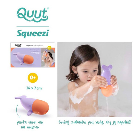 QUUT Silikonowa zabawka do kąpieli Squeezi Whale