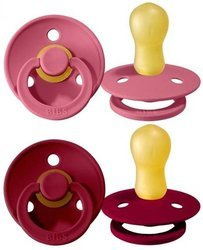 Bibs Smoczek Uspokajający Kauczukowy r. L 2-Pack coral/ruby