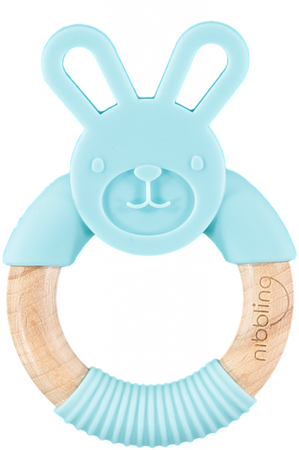 Nibbling Gryzaczek Drewniany Króliczek Niebieski