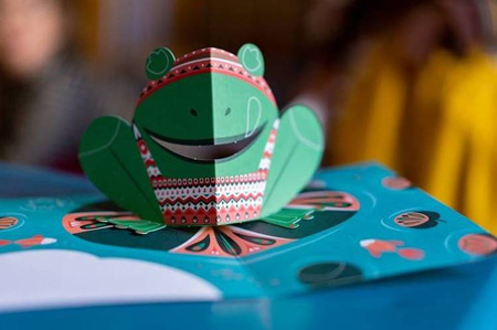 Janod Zestaw Kreatywny Przestrzenne Kartki Pop-Up 3D Zwierzęta 6+