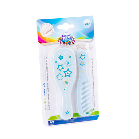 Canpol Szczotka z grzebykiem Newborn Baby 7/406 Blue