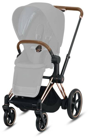 Cybex e-Priam 4.0 Rama ze Stelażem Siedziska + Gondola Wózek Głęboki Autumn Gold