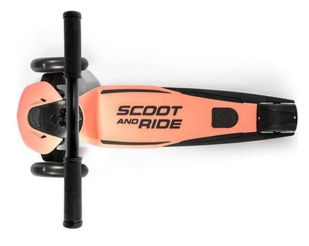 Scootandride Highwaykick 5 LED Hulajnoga Składana Ze Świecącymi Kółkami 5+ Peach