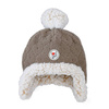 Lodger Fleece Dwuwarstwowa Zimowa Czapeczka z Polaru 3-6 msc Brązowa Buffalo
