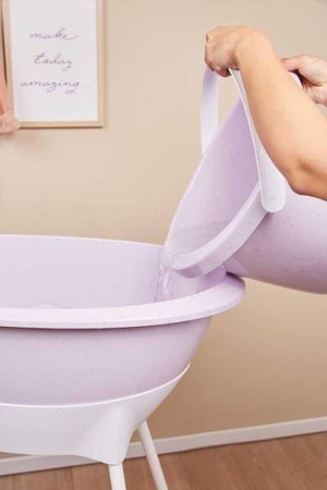 Luma Zestaw Kąpielowy 8 Elementów Wanienka i Akcesoria Speckles Lila