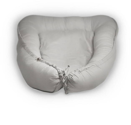 PETITE&MARS Bawełniany Kokon Niemowlęcy Feel Safe 90 x 60 cm Light Grey