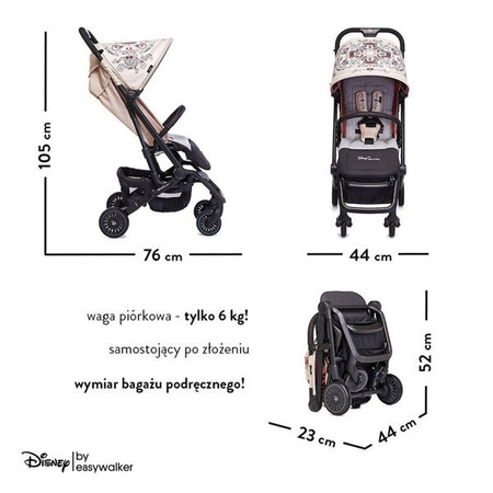 Disney by Easywalker Buggy XS Wózek spacerowy z osłonką przeciwdeszczową Minnie Ornament