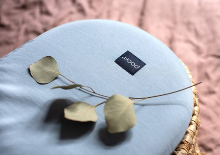Poofi Prześcieradło do Wózka Organic Dusty Blue PF 648